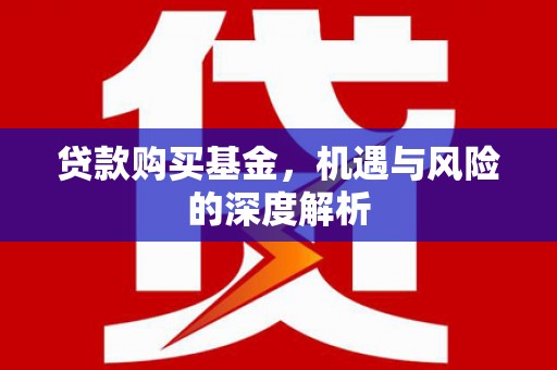 崇安贷款购买基金，机遇与风险的深度解析