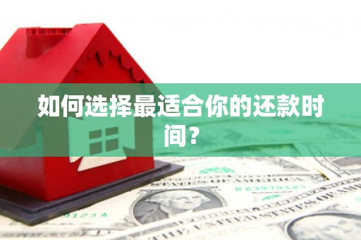 崇安如何选择最适合你的还款时间？