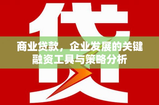 崇安商业贷款，企业发展的关键融资工具与策略分析