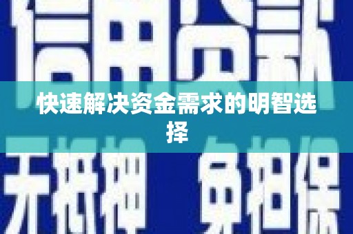 崇安快速解决资金需求的明智选择