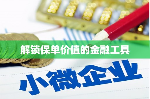 崇安解锁保单价值的金融工具